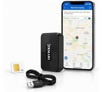 TKMARS Tracker GPS Magnétique 4G Mini, Traceur GPS Voiture Moto Antivol IP66, Suivi Temps Réel sans Abonnement, Aimanté Étanché pour Véhicule Scooter Bagage,TK913