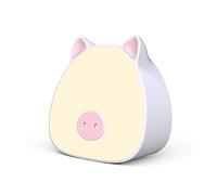 TKMARS Veilleuse pour enfants, 3 modes d'éclairage, veilleuse LED rechargeable, protection des yeux, adaptée aux bébés, chambres, couloirs, salons (blanc)