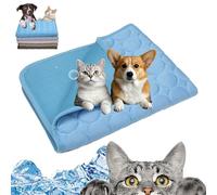 TKNIBEEN Kittra Cooling Mat for Cats, Cat Cooling Mat, Dog Cooling Mat, 3 Layer System Instant Cool Non Slip Kittra Pad, Cool and Healthy Cooling Bed for Cats, for Cats/Dog (Blue, S(20 * 15.7in))