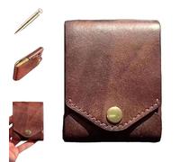 TKNIBEEN Vintage Handmade Leather Wallet, Multifunctional Compact Wallets, Multifunctional Handmade Leather Wallet for Men, Leathers Card Wallets, Slim Card Holder with Built-in Pen Slot (1pcs)