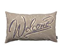TKS MITLAN Housse de coussin de bienvenue en lin avec lettrage calligraphique Vector Welcome Canapé lit voiture 30,5 x 50,8 cm