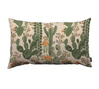 TKS MITLAN Housse de coussin motif cactus d'été, 30,5 x 50,8 cm, fleurs d'oranger mexicaines exotiques, plantes tropicales exotiques, housse de coussin décorative pour la maison, le canapé, la