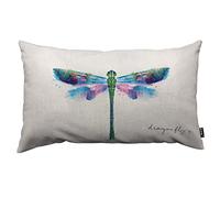 TKS MITLAN Housses de Coussin décoratives en Forme de Libellule colorée de 30,5 x 50,8 cm, Bleu Encre pour décoration de Maison, canapé, canapé
