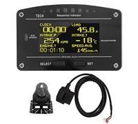 TKSE Car Dash Dashboard Gauge, Dashboard Dashboard LCD Screen Dash Race Affichage, 9V à 16V PAUGE DO907OBD Affichage Précis de Course de Tableau de Bord Précis pour la Voiture