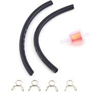TKSE Filtre à Essence En Ligne, 1x Filtre à Huile, Kit Universel De Filtre à Essence Pour Moto Avec Clips De Tuyauterie