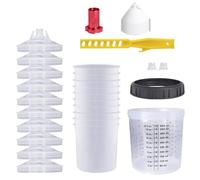 TKSE Gobelet de Mélange de Peinture, Lot de 10 Gobelet Mélangeur de Pulvérisateur de Peinture jetables pour Pistolets HVLP et LVLP pour Voiture, Laboratoire, Art