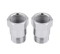 TKSE Rallonge pour capteur d'oxygène O2, entretoise d'extension, adaptateur à bouchons, 2 pièces, 32 mm, M18*1,5, adaptateur pour capteur d'oxygène, argent