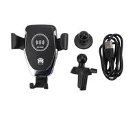 TKSE Voiture sans Fil Chargeur Mont Stand Automatique Téléphone Titulaire 360 Degrés Rotatif 15W Rapide De Charge pour Évent D01 Noir