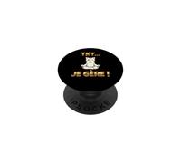tkt Je gere ! t'inquiete Chat Zen méditation Humour PopSockets PopGrip Adhésif
