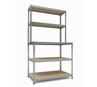 TKT Steckregal 180x100x60/30 5 Tablettes 175/100kg Acier 3+2cm
