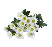 Tktouci Chrysanthèmes Artificiels pour Extérieur, Décoration Florale d'automne Résistante aux UV, Fausses Chrysanthèmes Résistantes au Délavement avec Feuilles d'Eucalyptus pour Porche Jardin Tombe