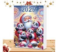 Tktouci Compte À Rebours De Noël - Décoration de Noël Panda en Relief,24 Pièces de Pendants pour Tradition Festive Célébration Hivernale
