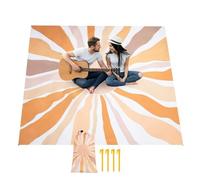 Tktouci Couverture de Plage Anti-Sable,Grande Couverture Imperméable Résistante aux UV pour Plage et Pique-Nique 2,1m x 2m - Serviette Sable Léger Séchage Rapide Accessoires Camping Portables pour