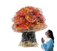 Tktouci Crystals naturels Pierres, Ornements en Pierre de - Maple Tree Design Energy Crystal Stones,Esthétique décor de Bureau Poli à la Main pour Chambre, Salon, Table