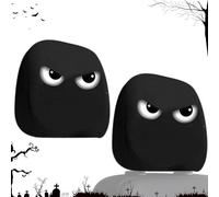 Tktouci Housses d'Appui-Tête pour Voiture, 2 Pièces Protège-Appuie-Tête Yeux Géants, Accessoire Décoratif Doux Protège Siège Auto pour Conducteur Noël Halloween Anniversaire Voyage Road Trip Camping