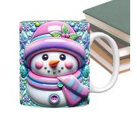 Tktouci Mugs à Café de Noël | Mugs De Noël En Céramique 3D | Vaisselle Boisson Design 3D avec Anse pour Chocolat Thé Cadeau Fêtes