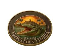 Tktouci Pièce pour Collectionneurs,Pièce de Collection Alligator | Art Décoratif Décorations Marines Collection Passionnés de Floride Amateurs d'Histoire Collectionneurs