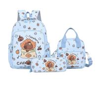 Tktouci Sac à Dos pour Garçons Trousses Animaux | Set Sacs Goûter Mignons pour Ados Adultes Étudiants Enseignants Pique-Nique