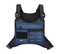 Tktouci Sac Poitrine - Poche de Rangement Extérieure Réglable pour Gilet | Sac Poitrine Moto | pour Running Randonnée Musculation Vélo Pêche Travail