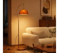 TkTsjtle Lampadaire arqué en acrylique de moderne du milieu siècle tricolore