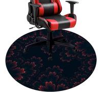 Tkuhknag Protège Sol sous Chaise Tapis de Chaise de Bureau pour Moquette et Sol Dur, 80 cm Tapis Gaming Sol Tapis de Chaise de Bureau Tapis Protecteur de Sol pour fauteuils de Gaming Tapis Rond