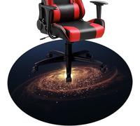 Tkuhknag Protège Sol sous Chaise Tapis de Chaise de Bureau pour Moquette et Sol Dur, 90 cm Tapis Gaming Sol Tapis de Chaise de Bureau Tapis Protecteur de Sol pour fauteuils de Gaming Tapis Rond