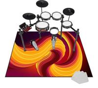 Tkuhknag Tapis de Batterie, Tapis de Tambour, Tapis Insonorisé pour Kits de Batterie électronique Grosse Caisse Caisse Claire et Autres Jeux De Bases, Tapis Salle de Musique 230 x 200 cm