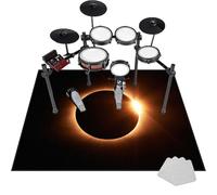 Tkuhknag Tapis de Batterie, Tapis de Tambour, Tapis Insonorisé pour Kits de Batterie électronique Grosse Caisse Caisse Claire et Autres Jeux De Bases, Tapis Salle de Musique 160 x 140 cm