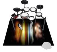 Tkuhknag Tapis de Batterie, Tapis de Tambour, Tapis Insonorisé pour Kits de Batterie électronique Grosse Caisse Caisse Claire et Autres Jeux De Bases, Tapis Salle de Musique 160 x 140 cm