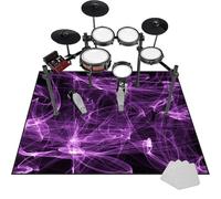 Tkuhknag Tapis de Batterie, Tapis de Tambour, Tapis Insonorisé pour Kits de Batterie électronique Grosse Caisse Caisse Claire et Autres Jeux De Bases, Tapis Salle de Musique 120 x 70 cm