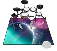 Tkuhknag Tapis de Batterie, Tapis de Tambour, Tapis Insonorisé pour Kits de Batterie électronique Grosse Caisse Caisse Claire et Autres Jeux De Bases, Tapis Salle de Musique 180 x 160 cm