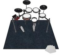 Tkuhknag Tapis de Batterie, Tapis de Tambour, Tapis Insonorisé pour Kits de Batterie électronique Grosse Caisse Caisse Claire et Autres Jeux De Bases, Tapis Salle de Musique 180 x 160 cm
