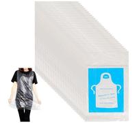 Tkxjry 100 Pièces Tabliers Jetables en Polyéthylène, 95 × 60 cm Tablier jetable PE, 37.4 × 23.6 in Tablier Jetable Plastique Adulte, pour Peinture,Boucherie,Industrie Alimentaire,Cuisine,Bricolage