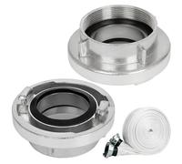 Tkxjry 2 Pièce 2 Pouces Filetage Intérieur Aluminium, 2" Accouplement Raccord Pompier, Accouplement C, Avec joint d'étanchéité, pour Tuyaux pompier Irrigation Arrosage Lance incendie