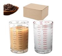 Tkxjry 2 Pièces Verre doseur avec graduation précise, 4OZ/120ML Verre Gradué avec Balance, 120ML Petit Verre Doseur, Mini Verre Mesureur avec Balance, pour Cuisine Bar Vodka Cocktail Tequila