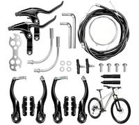 Tkxjry Kit de Frein de vélo, Set de Frein de Vélo Complet, Kit de Leviers de Câble D'étrier de Frein, Frein VTT avec Leviers Patin Cable Frein Velo, Frein Velo, pour Velo Pliable VTT BMX