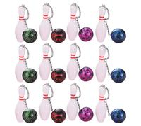 Tkxjry Lot De 12 Bowling Clé Pendentif, Mini Bowling Porte, Quille De Bowling Porte, Bowling Porte-clés, Porte-Clés De Faveur De Bowling, Petit Cadeau De Bowling, Passionnés De Bowling, Souvenir