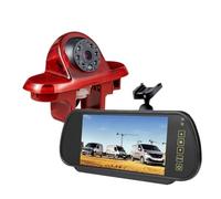 Tkxvcejv Camera Arrière pour Trafic II pour Phase 3ème Feu Stop Caméra Recul AHD 1080P avec Moniteur Miroir 7 Pouces Caméra de Recul(Snap-on Mount)