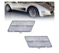 Tkxvcejv Phare Avant pour Chevrolet pour Corvette C3 1980-1982 Feu d'angle Avant Feu Position Latéral Clignotant Couvercle Lumière Garde-Boue sans Ampoule Feux Avants Auto