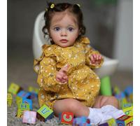 TKYFOYS Poupée Reborn en vinyle souple de 55,9 cm pour nouveau-né réaliste avec accessoires et coffret cadeau pour filles de 3 ans et plus