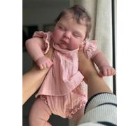 TKYFOYS Poupées Reborn Bébé Garçon 20 Pouces Réalistes-Réalistes Corps Entier Vnyle Vraie Vie Bébé Poupées avec Yeux Fermés Poupées Accessoires pour Enfants de 3 Ans et Plus