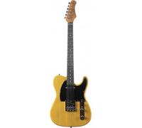 EKO GUITARS - Guitare Électrique TL-400, Corps Pawlonia, Manche Érable, Clavier Laurel, 2 Pick-up Simple-Coil, Pont Toile, 22 Touches, Couleur Butterscotch
