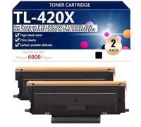 TL-420X Cartouche de Toner Compatible pour Pantum P3010D P3010DW P3300DN P3300DW M6700D M6700DWM 7100DN 7100DW M6800FDW Imprimantes, Impression en Grand Volume,Black-2 Pack