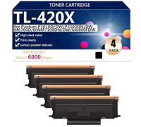 TL-420X Cartouche de Toner Compatible pour Pantum P3010D P3010DW P3300DN P3300DW M6700D M6700DWM 7100DN 7100DW M6800FDW Imprimantes, Impression en Grand Volume,Black-4 Pack