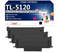 TL-5120 Cartouches de Toner Compatibles pour PANTUM BP5100DN BP5100DW BM5100ADN BM5100ADW BM5100FDN BM5100FDW Imprimantes, Haute Capacité 3000 Pages, Installation Facile,Black-3 Pack