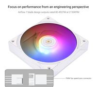 TL-H12W-X28-S PC-2150RPM Fan,High Performance CPU Fan,White Computer Cooling Fan,4 Pin 4 Pin Cooling Fan for Chassis