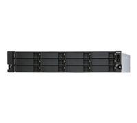QNAP TL-R1200S-RP Boîtier de disques de stockage Boîtier disque dur/SSD Noir, Gris 2.5/3.5"