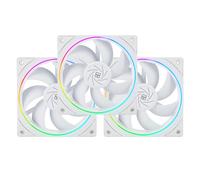 TL-S12W PWM CPU Fan,Light Effect with Fine Aperture,4-Pin PWM Connector with ARGB Panel,Speed 1500RPM,PC Cooling Fan (120mm,3