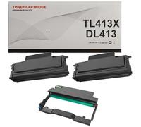 TL413X DL413 Pack 2 Toner et 1 Tambour (Drum) Compatible avec Pantum M7107DN, M7107DW, P3307DN, P3307DW