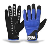 TLA RUSH Gants de moto tourisme avec protection des articulations homologuée CE, gants de motocross,scooter,quad, velò, écran tactile, respirants,mi-saison, protection contre les chocs élevés.Bleu_M